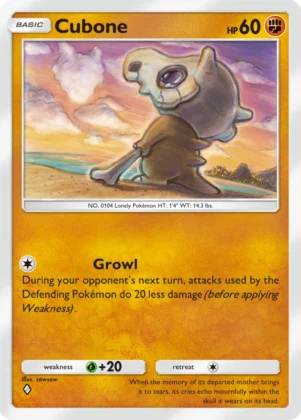 Cubone of the Genetic Apex set from Pokemon TCG Pocket