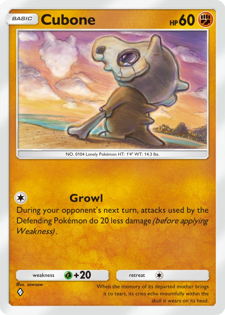 Cubone of the Genetic Apex set from Pokemon TCG Pocket