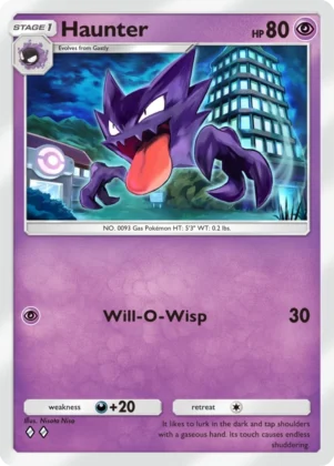 Haunter A1 Genetic Apex from Pokemon TCG Pocket