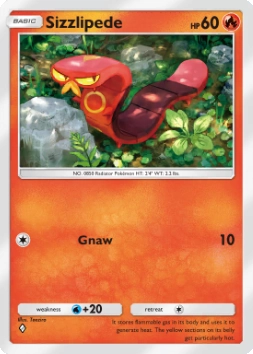 Sizzlipede A1 Genetic Apex from Pokemon TCG Pocket (preview)