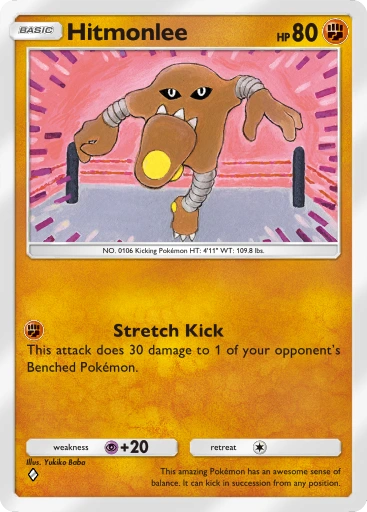 Hitmonlee A1-154 Genetic Apex from Pokemon TCG Pocket