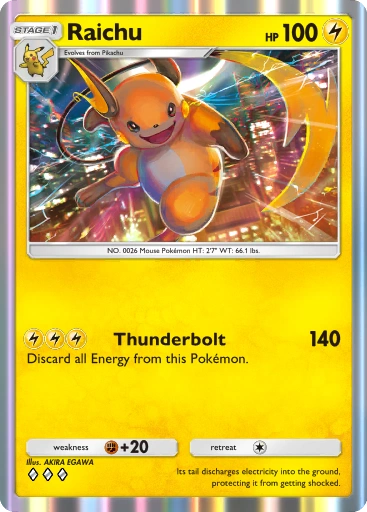 Raichu A1-95 Genetic Apex from Pokemon TCG Pocket