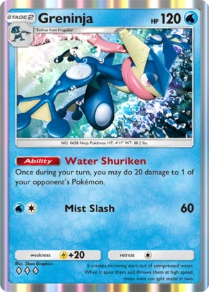 Greninja from Genetic Apex in TCG Pocket