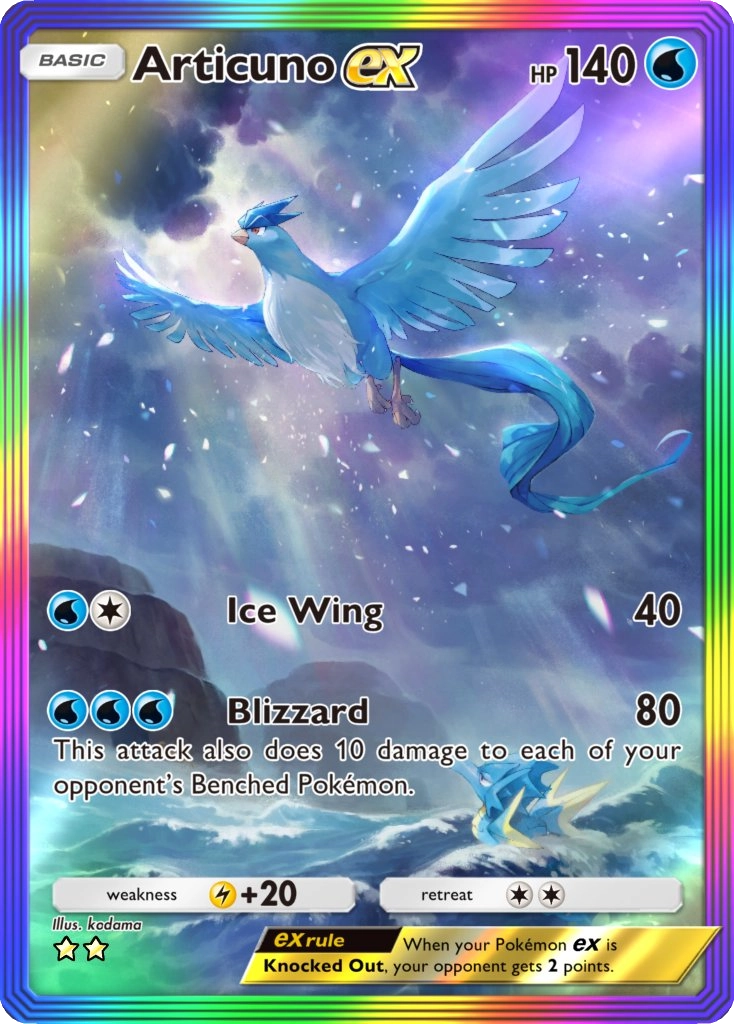 Full art Articuno ex A1 Genetic Apex from Pokemon TCG Pocket