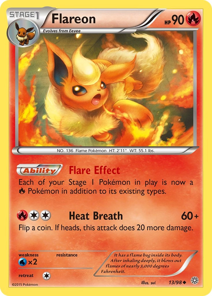 Flareon Ancient Origins (TCG, 2015)