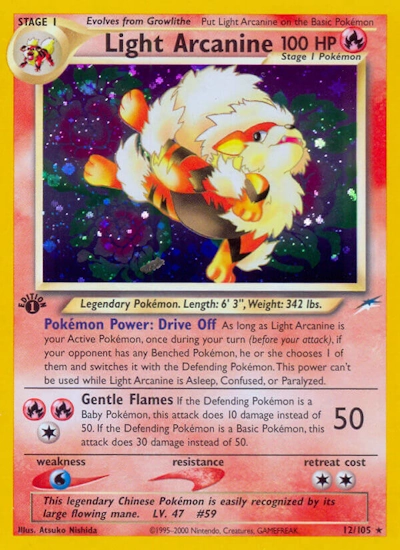 Light Arcanine from Neo Destiny (2002)