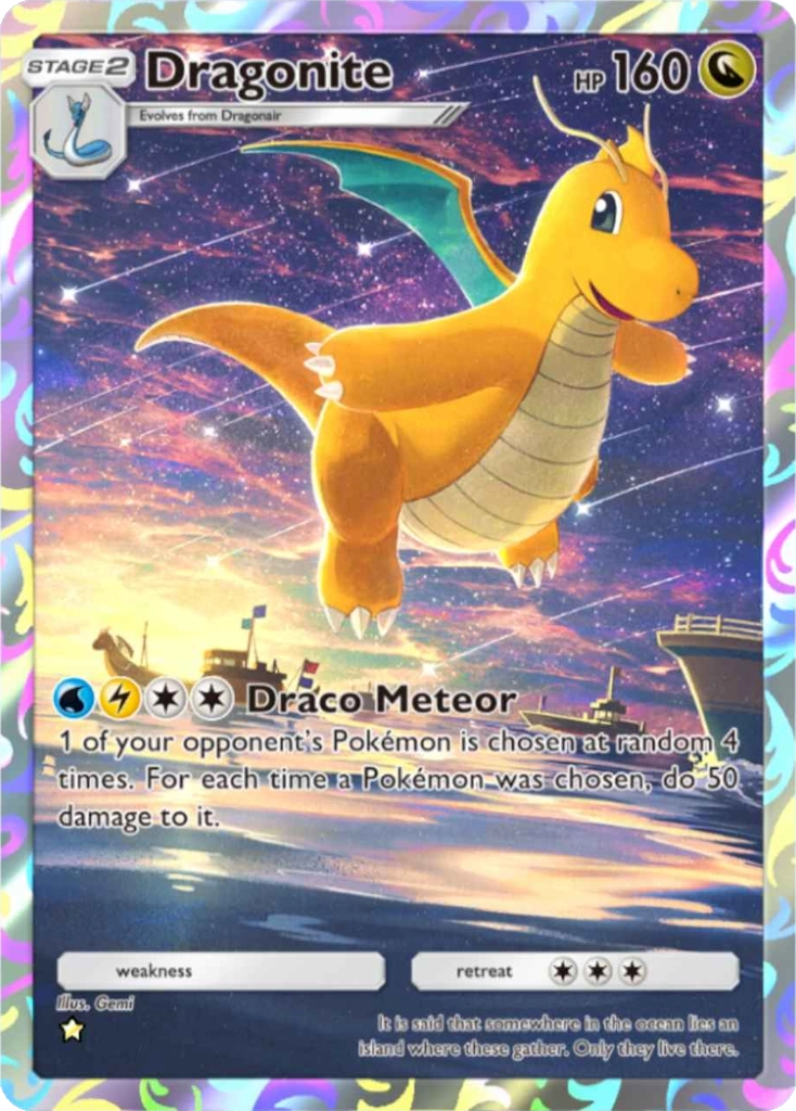 Dragonite full art A1 Genetic Apex from Pokemon TCG Pocket