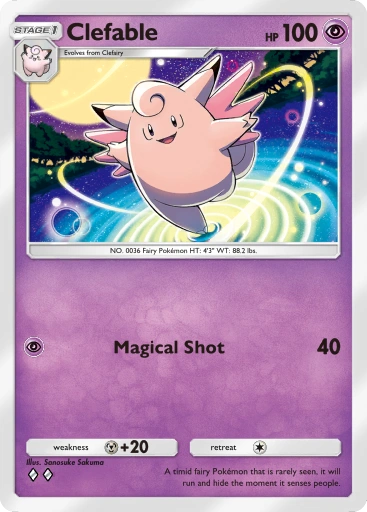 Clefable A1-114 Genetic Apex from Pokemon TCG Pocket (preview)