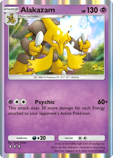 Alakazam A1-117 Genetic Apex from Pokemon TCG Pocket