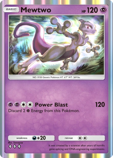 Mewtwo A1-128 Genetic Apex from Pokémon TCG Pocket