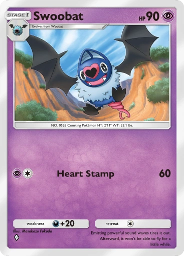 Swoobat A1-134 Genetic Apex from Pokemon TCG Pocket