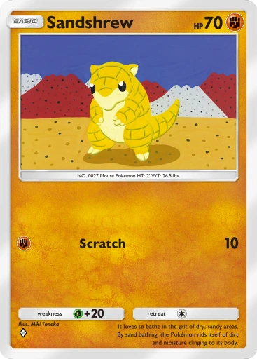 Sandshrew A1-137 Genetic Apex from Pokémon TCG Pocket (preview)