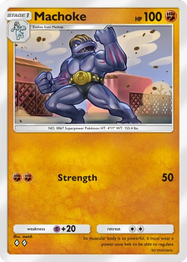 Machoke A1-144 Genetic Apex from Pokemon TCG Pocket