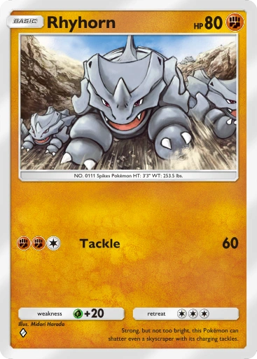 Rhyhorn A1-156 Genetic Apex from Pokemon TCG Pocket