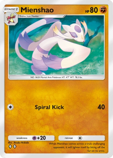 Mienshao A1-161 Genetic Apex from Pokemon TCG Pocket