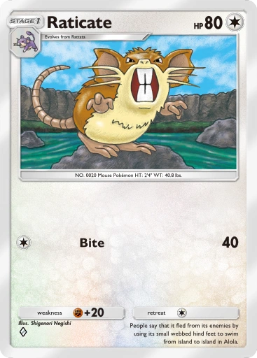 Raticate A1-190 Genetic Apex from Pokemon TCG Pocket