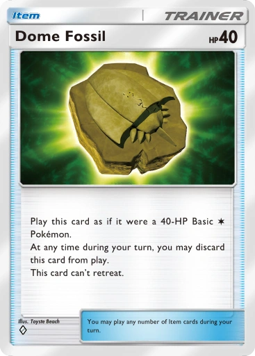 Dome Fossil A1-217 Genetic Apex from Pokemon TCG Pocket