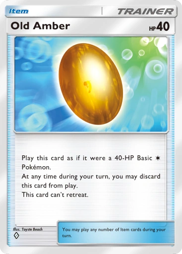 Old Amber A1-218 Genetic Apex from Pokemon TCG Pocket