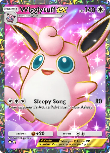 Wigglytuff ex A1-265 Genetic Apex from Pokemon TCG Pocket