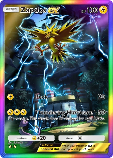 Zapdos ex A1-276 Genetic Apex from Pokemon TCG Pocket