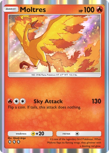 Moltres A1-46 Genetic Apex from Pokemon TCG Pocket