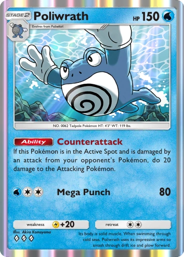 Poliwrath A1-61 Genetic Apex from Pokemon TCG Pocket