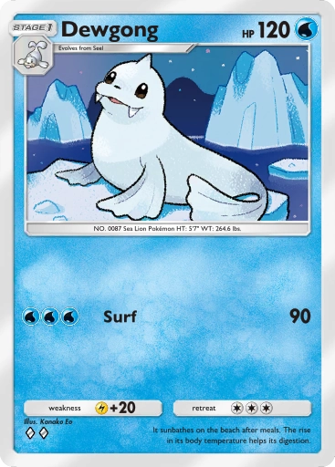 Dewgong A1-65 Genetic Apex from Pokemon TCG Pocket