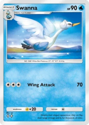 Swanna A1-86 Genetic Apex from Pokemon TCG Pocket