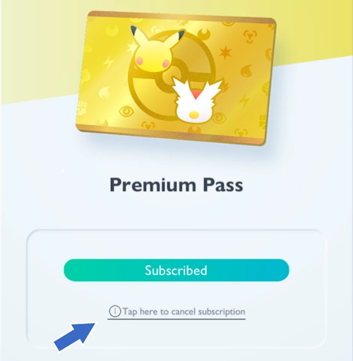 Cancel Premium Pass subscription